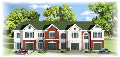 multi family house plans fourplex|More.